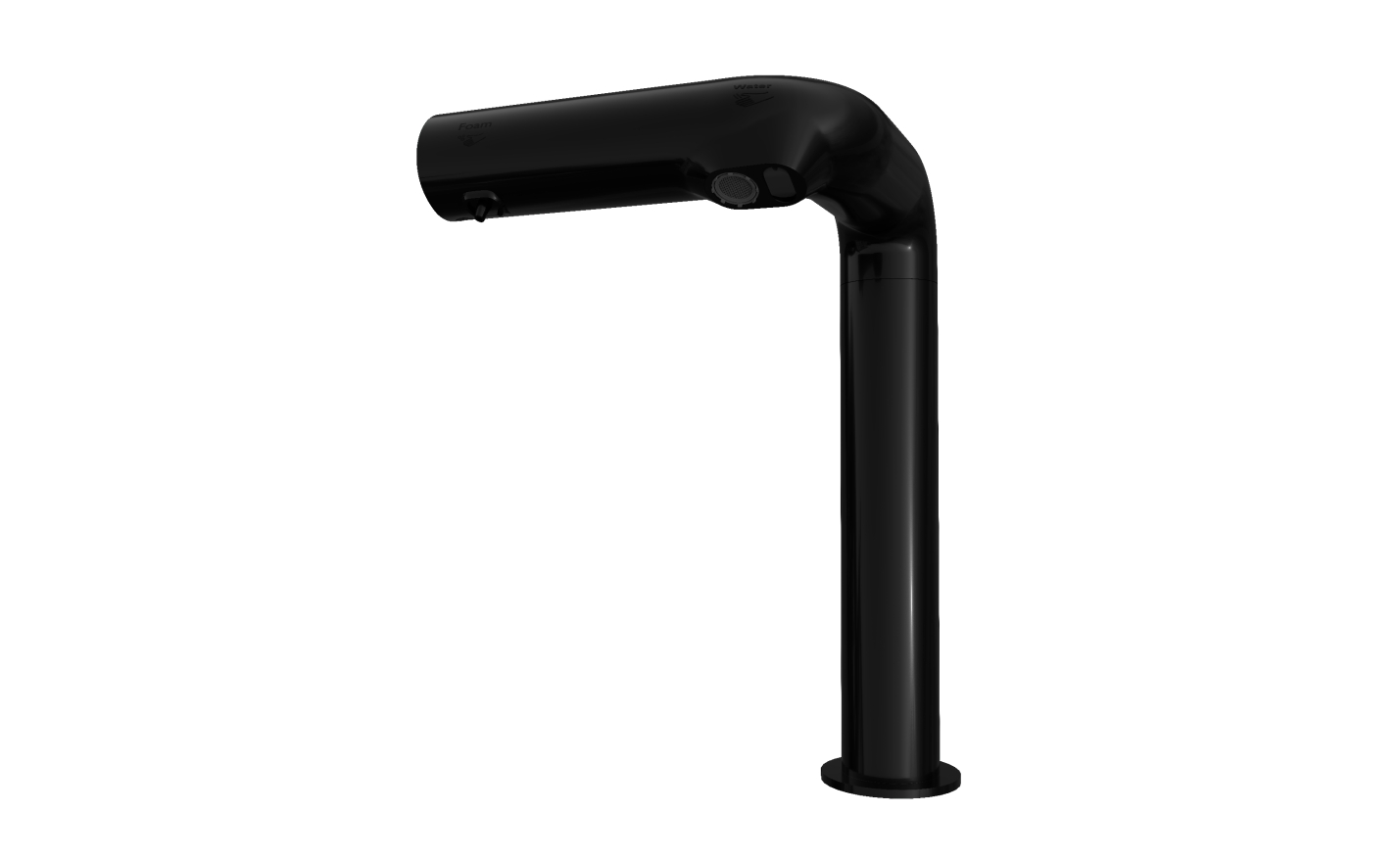 Touchless 2-in-1 sensor tap with soap dispenser in Black for hygienic hand washing